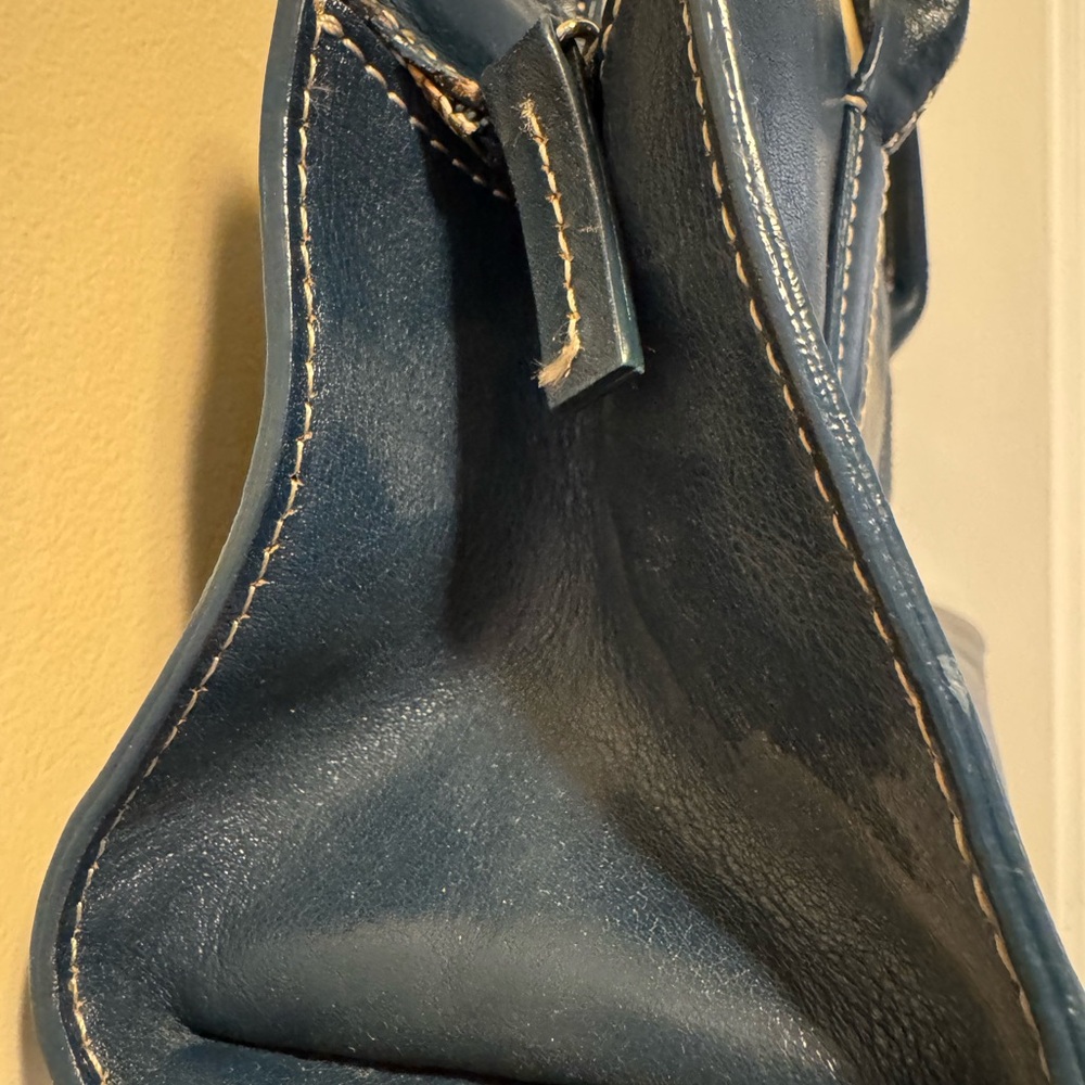 Nordstrom Dark Blue Leather Shoulder Bag - Picture 5 of 10